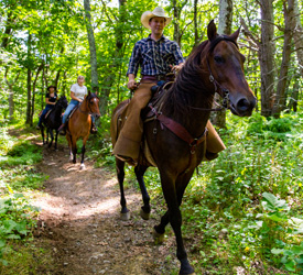 A horseback guide at Shenandoah National Park